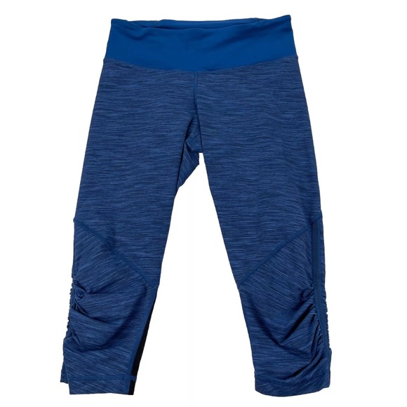 Lululemon Run: For Your Life Crop Wee Are From Space Limitless Blue Black size 6 - Picture 4 of 14